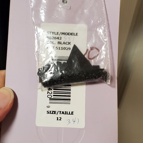 New JS modest black short sleeve maxi beaded dress - Picture 5 of 7